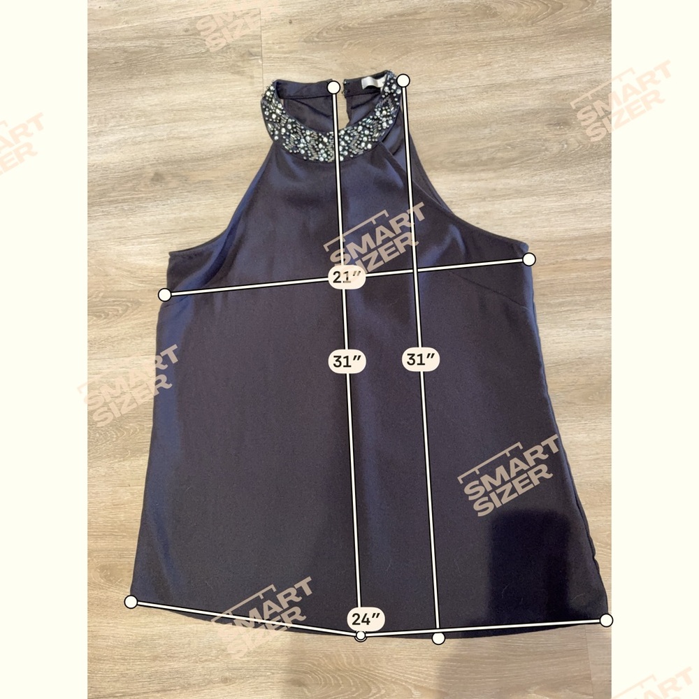 WD.NY BEADED NECK HALTER TUNIC. SIZE. XL - Picture 5 of 8